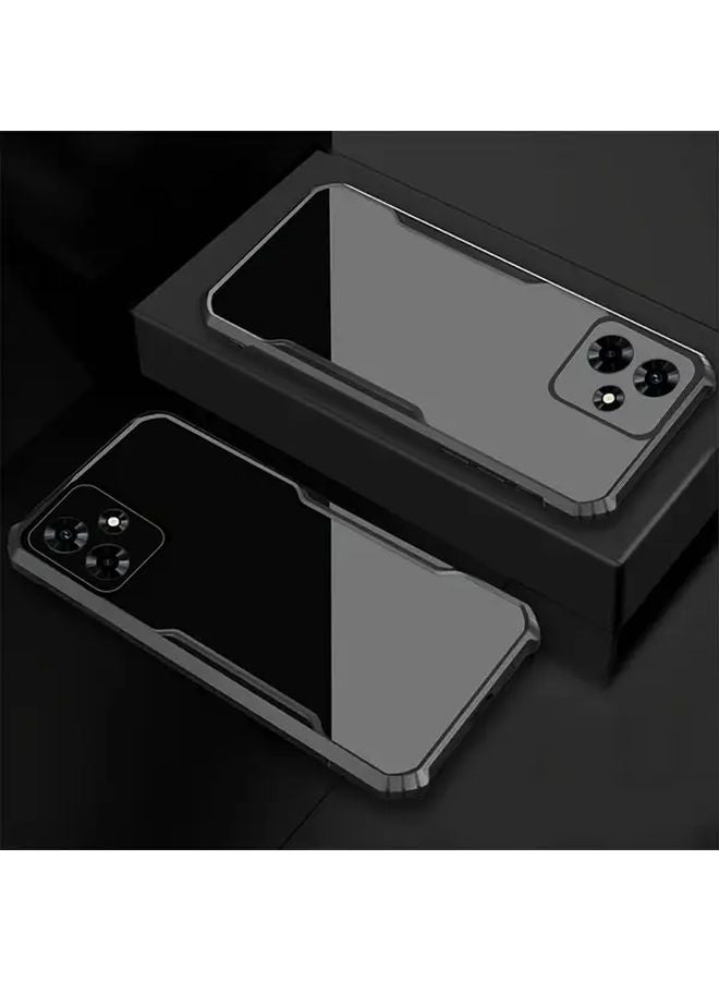 Shockproof Clear Phone Case For Xiaomi Redmi Note 14 5G Transparent Acrylic Cover Black - Image 5